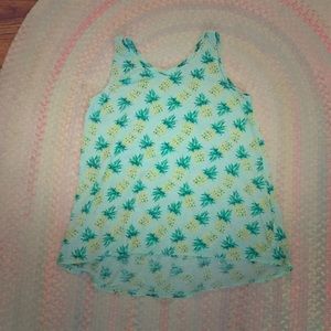 Girls pineapple tank top size 10/12